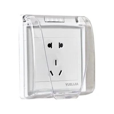 **BEST SELLING** NEW 2025 86 type Socket Cover Box Childproof Electrical Outlet & Plug Cover Box with Waterproof Splashes Plugs Guard Covers for Baby Safety Light Switch Guard for Home Security Baby Proofing (Transparent) 开关插座防水盒
