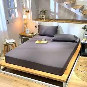 Bedsheet 3 in 1 Plain Wrinkle Resistant Smooth Cover Single Double Queen King All Size Bedding Set