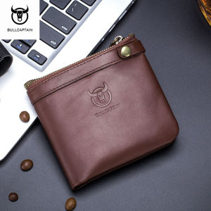 BULLCAPTAIN 100% Soft Leather Casual Wallet Mens Leather RFID Functional Wallet