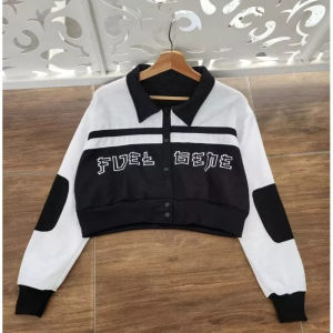 JAKET VARSITY GUCI CROOPE WANITA OVERSIZE | Y2K CROP TOP JAKET WANITA