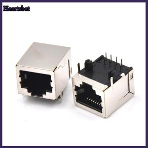 [Heartsbat] 10Pcs set RJ45 Network Ethernet 8P 8C Female Socket Connectors 8Pin PCB Mount High Qulity
