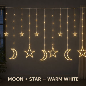 LED Five-pointed Star Waterfall Light Christmas Hanging Tree Outdoor Garden Remote Control Solar