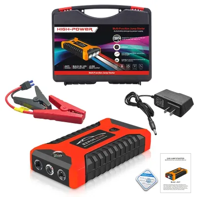 จั๊มสตาทรถยนต์ 2-in-1 4USB 99800MAH จั้มสตาร์ท พาวเวอร์แบงค์ 12V สตาร์ทรถดีเซล รถกระบะ รถยนต์ แบตเตอรี่กู้ภัยพกพาได้ พาวเวอร์แบงค์ จั๊มสตาร์ท เครื่องจั๊มแบตรถยนต์ เครื่องชาร์จรถยนต์แบบพกพา อุปกรณ์ช่วยสตาร์ทรถยนต์ Car Jump Starter Power Bank