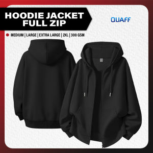 iPrintph QUAFF Hoodie Jacket Full Zip Black for Men and Women