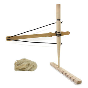 Primitive Fire Bow Drill Kit Wood Drilling Fire Making Tool Camping Fire Starter for Fishing Picnic