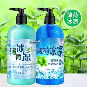 Factory mint cooling shampoo anti-dandruff anti-itch oil-control long-lasting fragrance shampoo and shower gel refreshing and oil-controlling DSD
