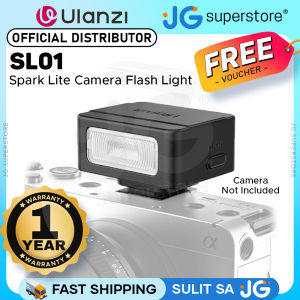 Ulanzi SL03 Spark Lite Camera Flash with 90 Degree Pan Tilt 3 Lighting Modes Universal Hot Shoe Max 500 Light Flashes and USB Type-C Fast Charging Port for Food and Still Life Photography | Black White | SL02 | SL01 | JG Superstore