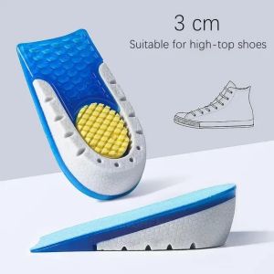PVD 1Pair Gel Height Increasing Insoles Shock-absorbing Heel Pads Height-increasing Shoe Pads for Men and Women Heel Height