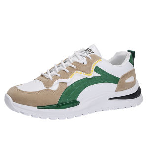 Enpor Sepatu Sneakers Cowok Fashion Olahraga Sport Bahan PU Comfortable Sepatu Lari/Jogging Outdoor Casual KSD105