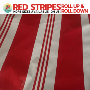 RMSA SALE | 3x12FT   STRIPES ROLL UP ROLL DOWN ORIGINAL JM BRAND | TRAPAL TOLDA LONA | WATERPROOF PVC TYPE 3x12