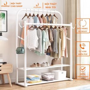 VNS-042 Kệ treo quần áo giá treo quần áo thông minh thép sơn tĩnh điện 3 trong 1 đa năng