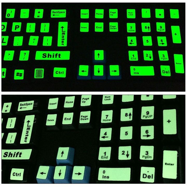 WQMZ 1PC General English PC Laptop Luminous Keyboard Sticker Large