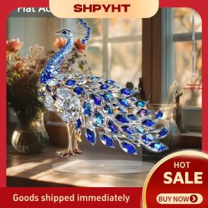 SHPYHT 1Pcs 2D Phẳng Acrylic Bức Tượng Sang Trọng Pha Lê Con Công Trang Trí Bàn Trang Trí Cho Phòng Ngủ Phòng Khách Văn Phòng