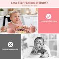 Baby Weaning Set, Silicone Baby Feeding Set(10 Pcs), Toddler Weaning Set with Adjustable Bib, Suction Bowl, Plate, Fork, Spoon, Water & Snack Cup Kit, Baby Led Weaning Kit for Babies and Kids. 