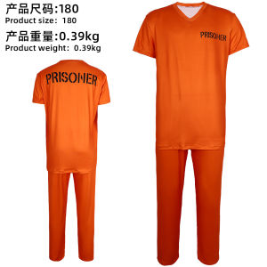 Cross-border prisoner cos costume halloween orange prison uniform prisoner suit cosplay cosplay costume