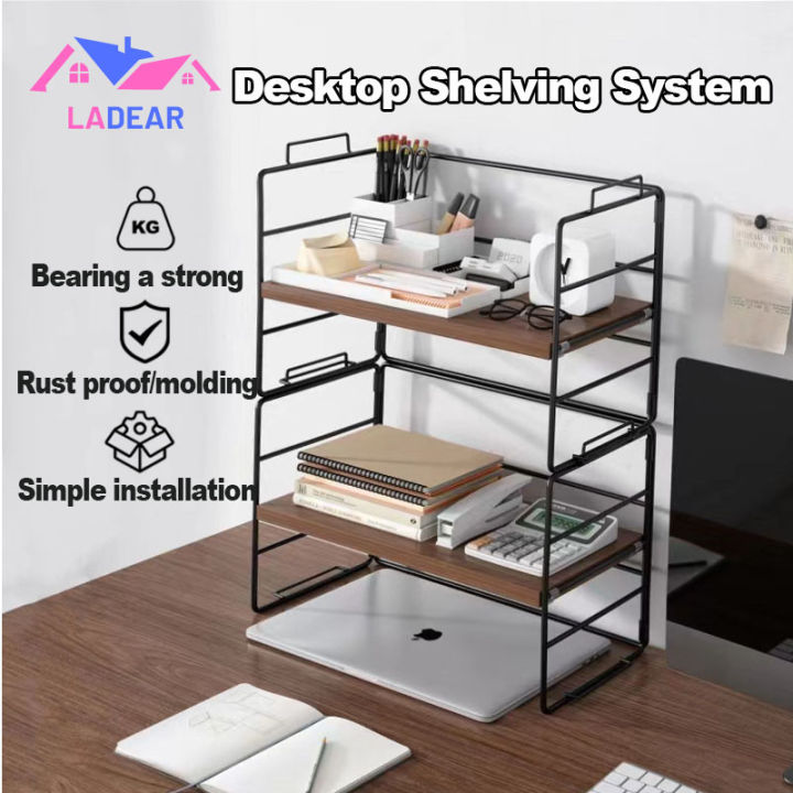 {SG} Metal Table Shelf Organiser/Organzier/Desk Shelf/Desktop Shelving ...