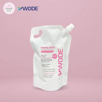 [OFFICIAL WODE] WODE Mum & Baby 500ml Refill Pack (ALCOHOL FREE CHEMICAL FREE) (Suitable for age 2 and below)