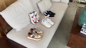 Phong Liya   Giày tập luyện nữ 2024 Bộ sưu tập mùa xuân mới T Giày thể thao trắng đa năng đế dày tăng chiều cao