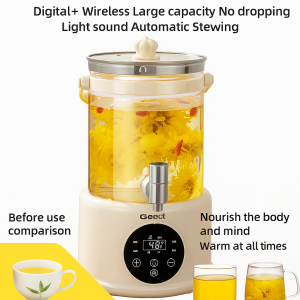 Kettle 304 Stainless Steel Large Capacity Crockpot Multifunction Light Sound Flower Tea Practicality