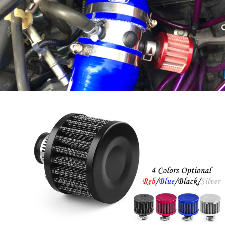 thumbnail image 2 of Air Intake Filter - 1" Universal Breather Filter, Automotive Cold Air Filter, Car Valve Cover Oil Breather Turbo Vent Crankcase Cleaner Accessory, Fits Car Motorcycle (Black), Air Filters - Canada 2 of 9