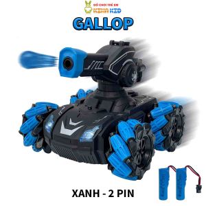 Xe Tăng Điều Khiển Từ Xa Gallop Xoay 360 Độ Phun sương Sáng Đèn Và Phát Nhạc Vui Nhộn