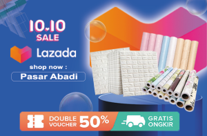 Stiker Kaca 45 cm x 5 m - Sandblast Motif Best Seller - Stiker Kaca Premium