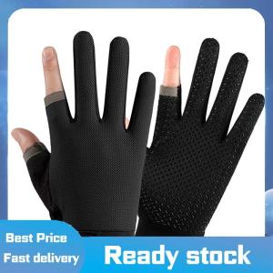 💥💥💥 ฤดูร้อนผู้ชายถุงมือตกปลาผู้หญิงสองนิ้วตัดหน้าจอสัมผัสชาย angling Anti-SLIP Sun-proof Breathable cycling Fitness gloves