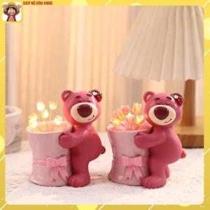 Đèn Ngủ Gấu Dâu Lotso Hoa Tulip Sáng Tạo Dễ Thương Đèn Decor Trang Trí Phòng Ngủ Bàn Làm Việc Quà Tặng Sinh Nhật