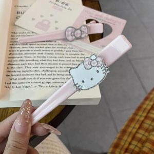 Mettle Vault Cute Hello Kitty Hair Clips with Sparkly Bow and Side Bangs Holder for Sweet Girls