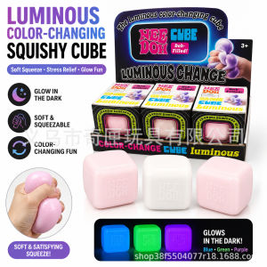 NeeDoh Luminous color-changing flour cubes stress-relief toy new product quick rebound and glow-in-the-dark