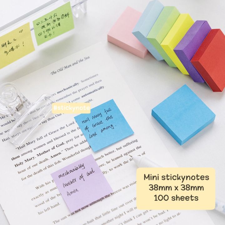 Sticky note warna Makaron Kotak Kecil Stik Mini Koyak Indeks N Kali ...