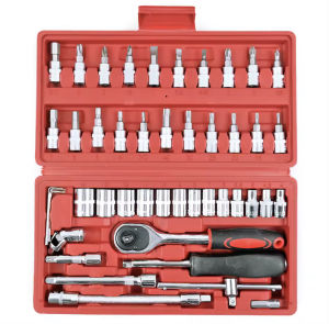 (สปอตกรุงเทพ)ประแจ46/40 pcs Tools Set ชุดบล็อกประแจ ชุดเครื่องมือช่าง ชุดเครื่องมือช่างอเนประสงค์ ชุดบล็อก ชุดประเเจ ปลอกหุ้ม ชุดซ่อมรถยนต์