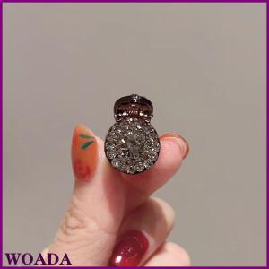 WOADA 2 4pcs Mini Round Rhinestone Hair Claw Retro Zircon Women Girls Claw Clip Small Hairpins Hair Crabs Girls Hair Accessories 