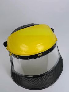 PL XXHZ Garden Grass Trimmer Safety Helmet Hat With Full Face Mesh Protective Mask For Logging Brush Cutter Forestry Protection [MY]