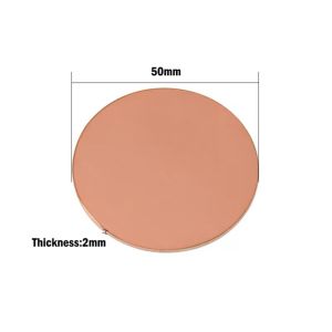 MADEWITH Thickness 0.5-3mm Pure Copper Sheet Circular Diameter 30-80mm T2 Copper Disc Electrical Repairs Blanks Metal Sheets