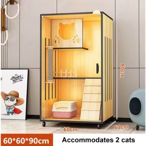 cat cage cat villa Solid wood Ready Stock 90cm Special cage for pet store
