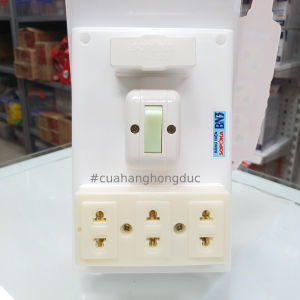 Bảng điện táp lô 1 công tắc 3 ổ cắm có cầu chì BN3 SOPOKA