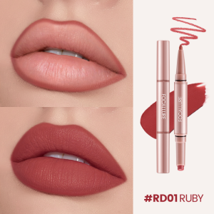 Focallure Fuller Sculpt Lip Liner Lipstick 2-in-1 Creamy Smooth Easy Quick Pigmented Long Wear Makeup
