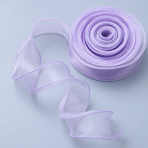 10Yards/Roll Sheer Chiffon Ribbon Organza Satin Ribbons for Gift Wrapping Decoration Wedding Bouquets Wreath Sewing Supplies