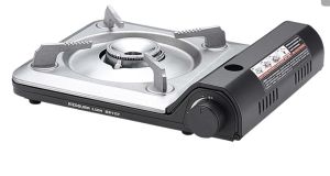 3500W White Portable Gas Stove with Suitcase Box - Outdoor Camping and Cooking