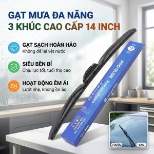 ⚡Miễn Phí Vận Chuyển⚡Gạt Mưa Silicone Hybrid 3 khúc CAO CẤP - Loại ngàm U cho các dòng ô tô xe hơi phổ thông