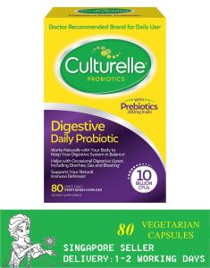 Culturelle Digestive Health Probiotic 80 Vegetarian Capsules(Exp:05/2027)