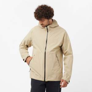 SALOMON Outerpath 2.5L Waterproof Men Hiking Jacket in White Pepper