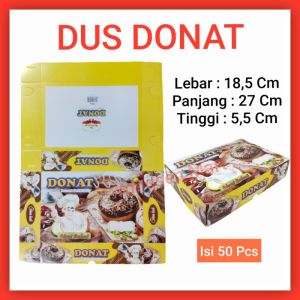 ( Isi 50pcs ) Box Dus Donat isi 6 uk. 27 x 185 × 55 Cm