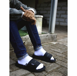 Sandal Appears Slide LE Astaroth ( Full Black )