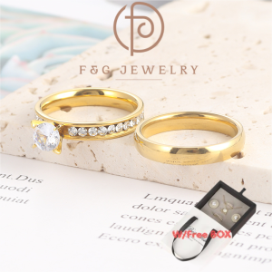 💗Popular fashion diamond rings light luxury style ring accessories for couples（ W/Free box）
