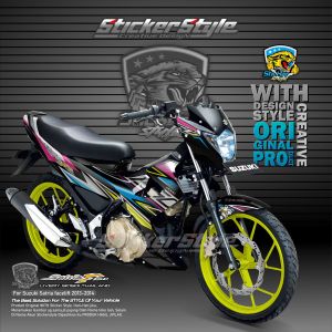 Decal Stiker Striping Variasi Motor Suzuki Satria F150 2013-2014 Grafis Livery Thailand