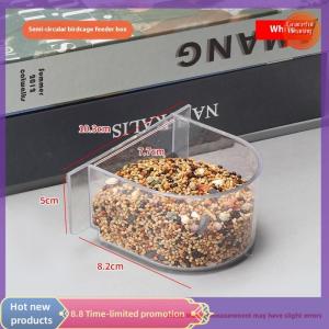 Graceful Large Capacity Bird Feeder Box Anti-Splash Bird Food Dispenser Durable Parrot Feeding Box For Small Medium Birds