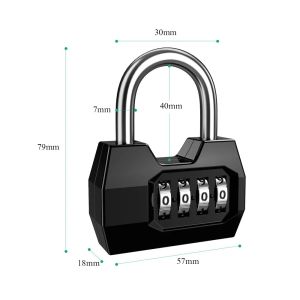 Waterproof 4‑Digit Resettable Combination Padlock Security Code Lock for Gym Locker Cabinet Toolbox & Storage Unit