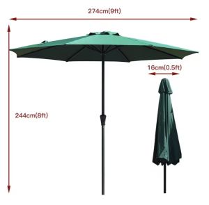 ร่มกันแดดสนามใหญ่ ร่มกันน้ำในสวน ร่มกันฝนสนาม  กลางแจ้ง 2.7m ตลาดนัด ขายของ สระว่ายน้ำ แม่ค้า ร้านกาแฟ ป้องกันแสงแดด